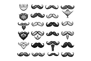 Engraving mustache. Men gentlemen or, an Object Illustration by Stock-Smart-Start
