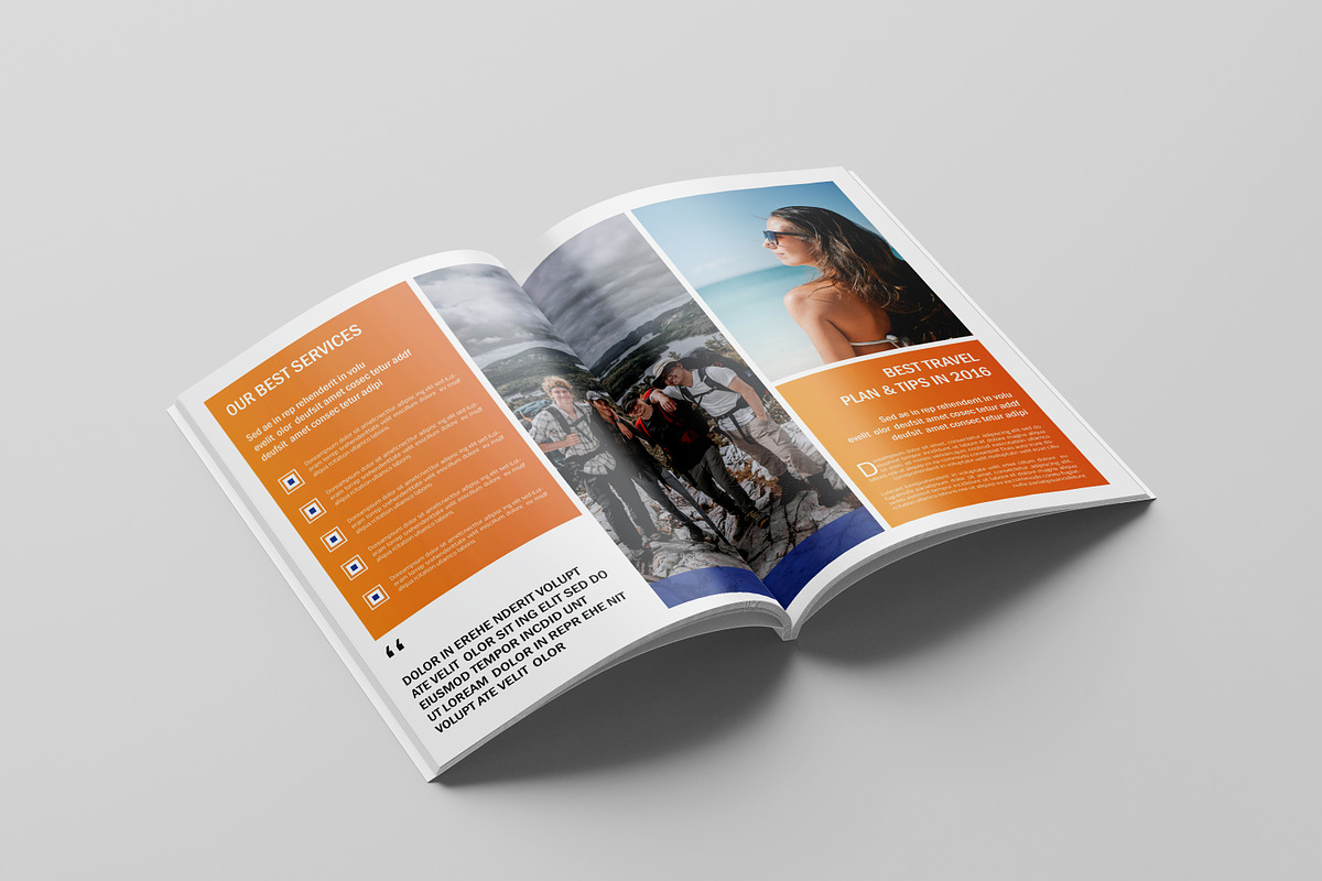Travel Agency Brochure Template, a Magazine Template by retrographix (Photo 5 of 11)