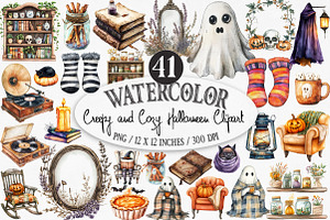 Creepy and Cozy Halloween Clipart, an Illustration by Designking