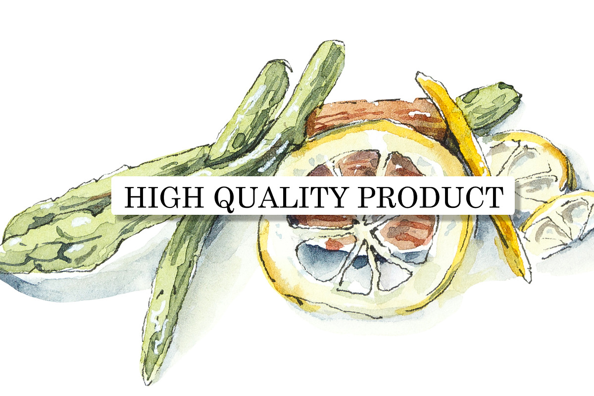 Watercolor Sketch. Homemade Food, a Food Illustration by Budogoshch (Photo 4 of 5)