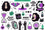 Witch graphic collection, an Illustration by piyacler (Thumbnail 3 of 5)