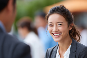 Young asian businesswoman in a suit, a Business Photo by MistyDay