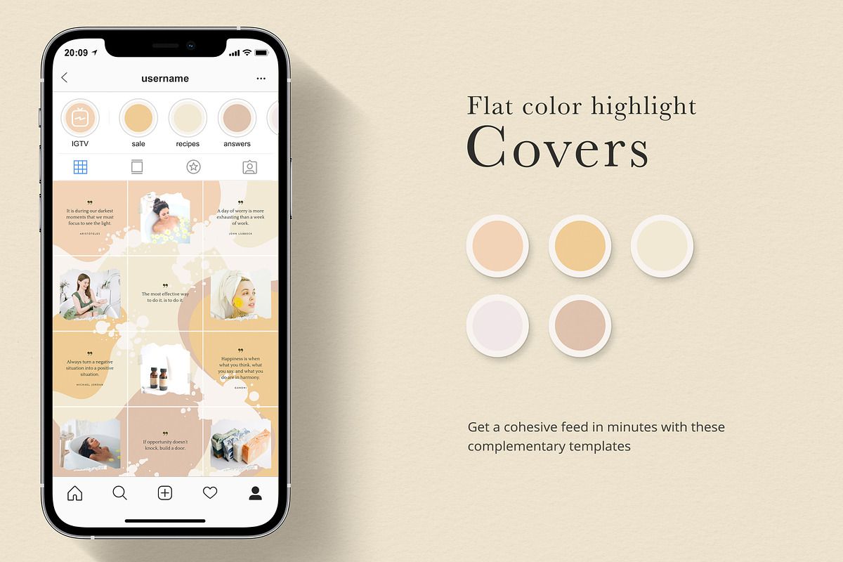 Beauty Instagram Puzzle Template, a Social Media Template by Sakura Digitals (Photo 4 of 4)