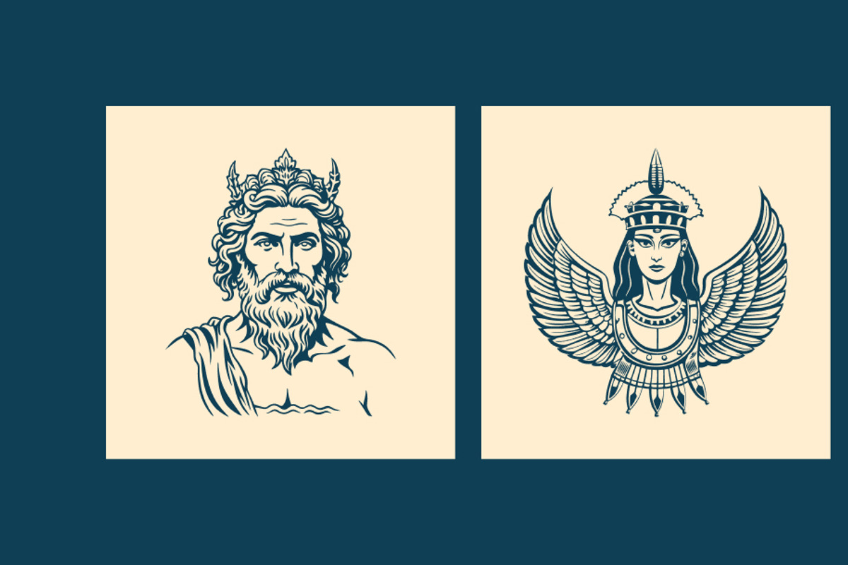 Vintage God Vector Illustration, a Person Illustration by Creative Stall (Photo 8 of 8)