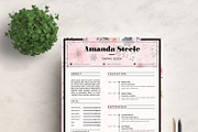 Floral CV / Resume Template / N, a Resume Template by Showy68 Template (Thumbnail 2 of 5)
