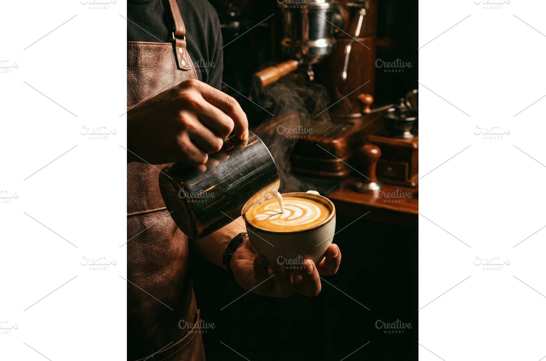 Barista Prepares Coffee, a Food & Drink Photo by CREATIVEDEF