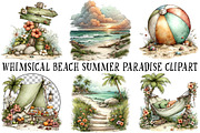 Whimsical Beach Summer Paradise Clip, an Illustration by OK Design (Thumbnail 2 of 6)