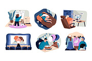 Alone people set. Loneliness concept, a Person Illustration by PaperTrident (Thumbnail 1 of 7)