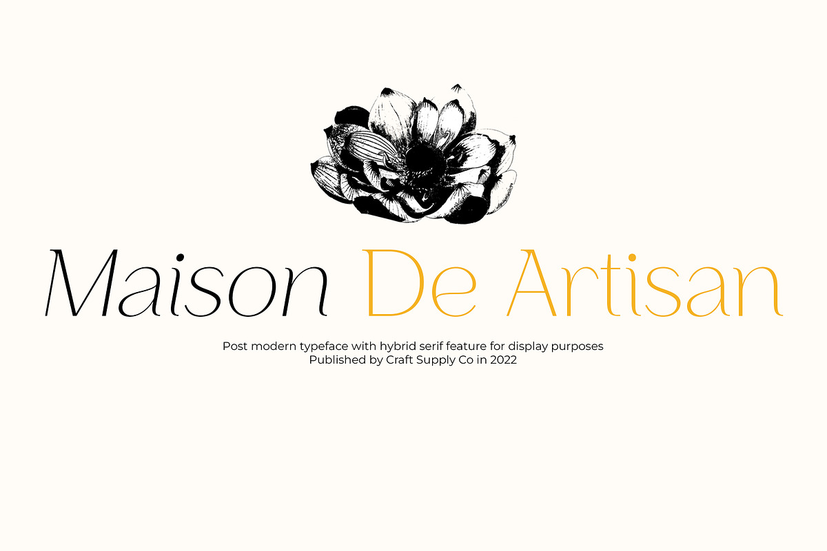 Maison De Artisan - Hybrid Serif, a Serif Font by Craft Supply Co. (Photo 1 of 9)