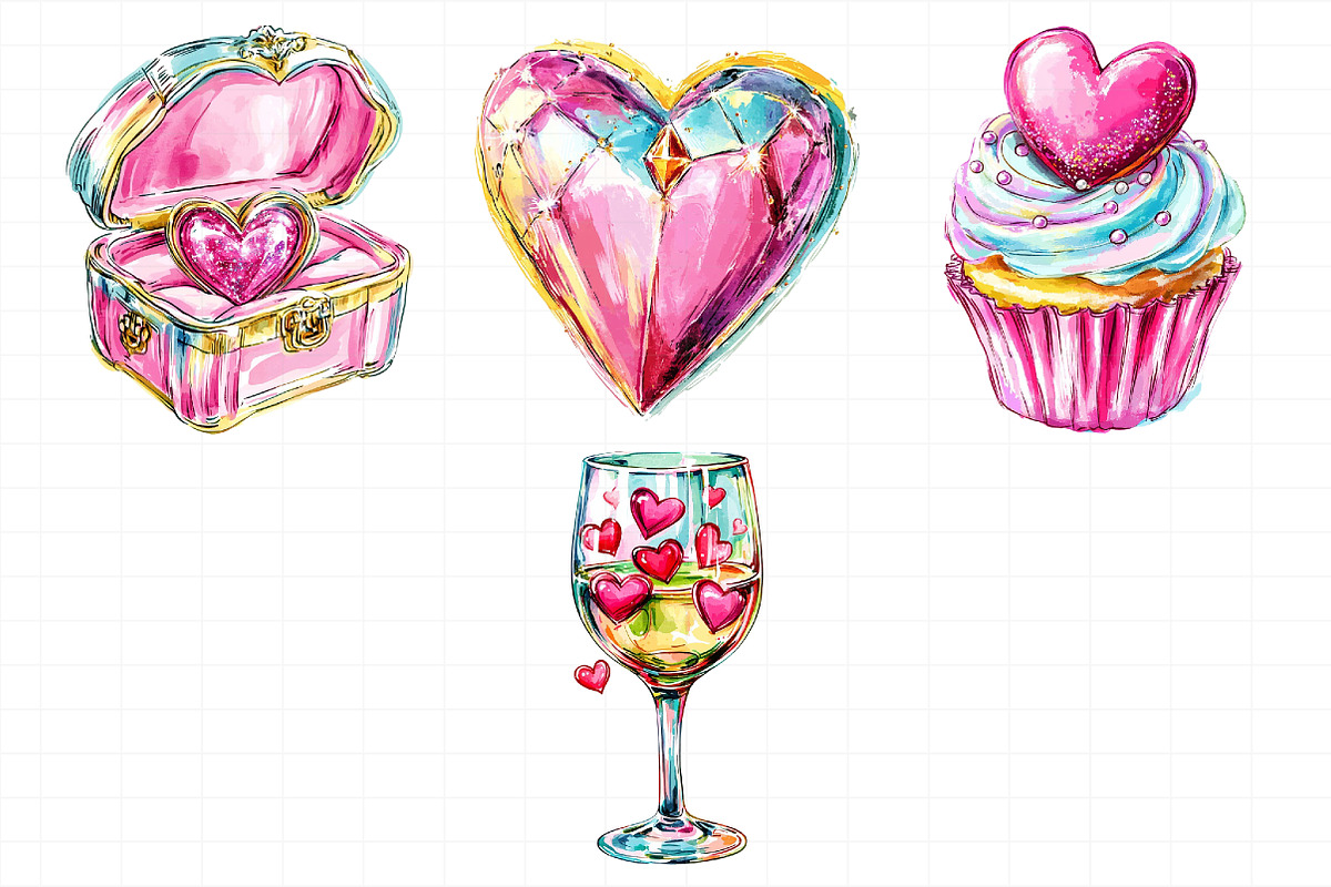 Valentine Day Glitter Clipart, an Illustration by Daily.Designs (Photo 5 of 8)
