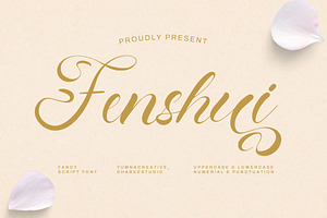 Fenshui – Fancy Script Font, a Script Font by Dhabee
