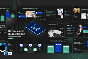 Revenue and Budget Report Keynote, a Presentation Template by Loin Studio