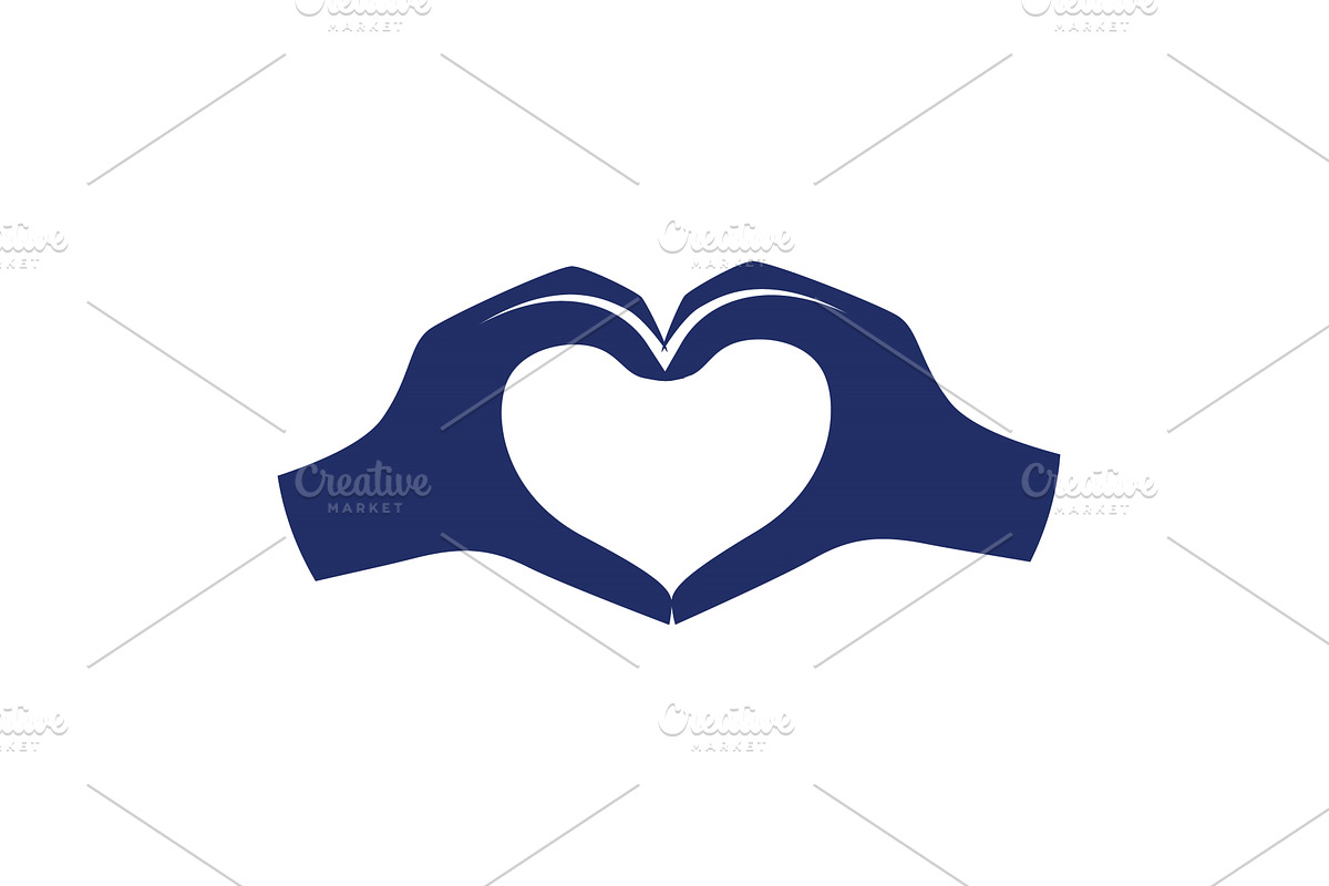 Two joining hands form a heart, a Person Illustration by LogosDen