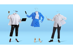 Three stylish invisible persons