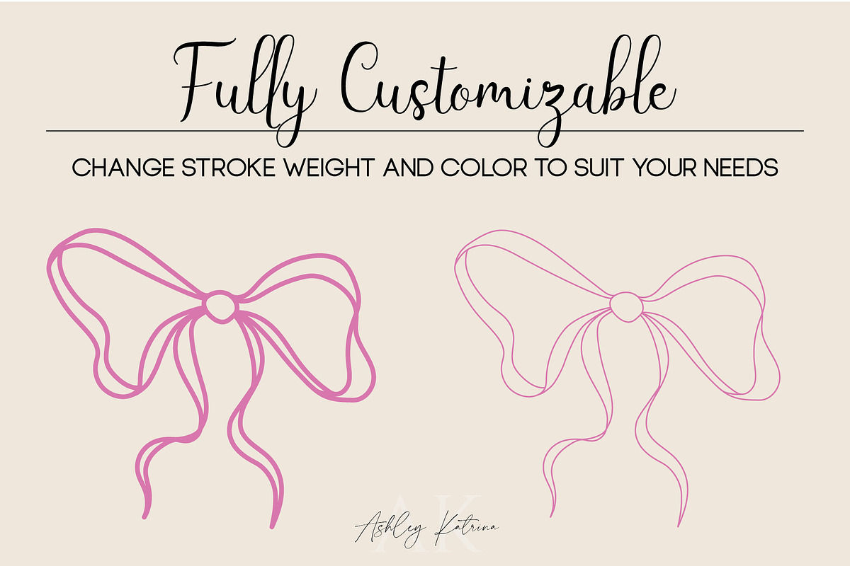 Ribbons & Bows Line Art Clipart, an Object Graphic by Ashley Katrina (Photo 3 of 4)