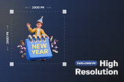 New Year Party 3D Character Pack, a Characters & Person 3D Model by Haps Space (Thumbnail 2 of 4)
