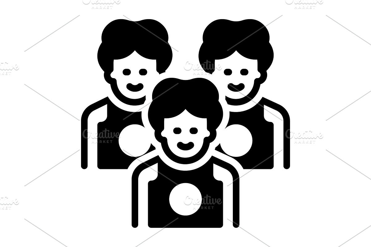 Teams group solid icon, a Solid Icon by Creative priyanka