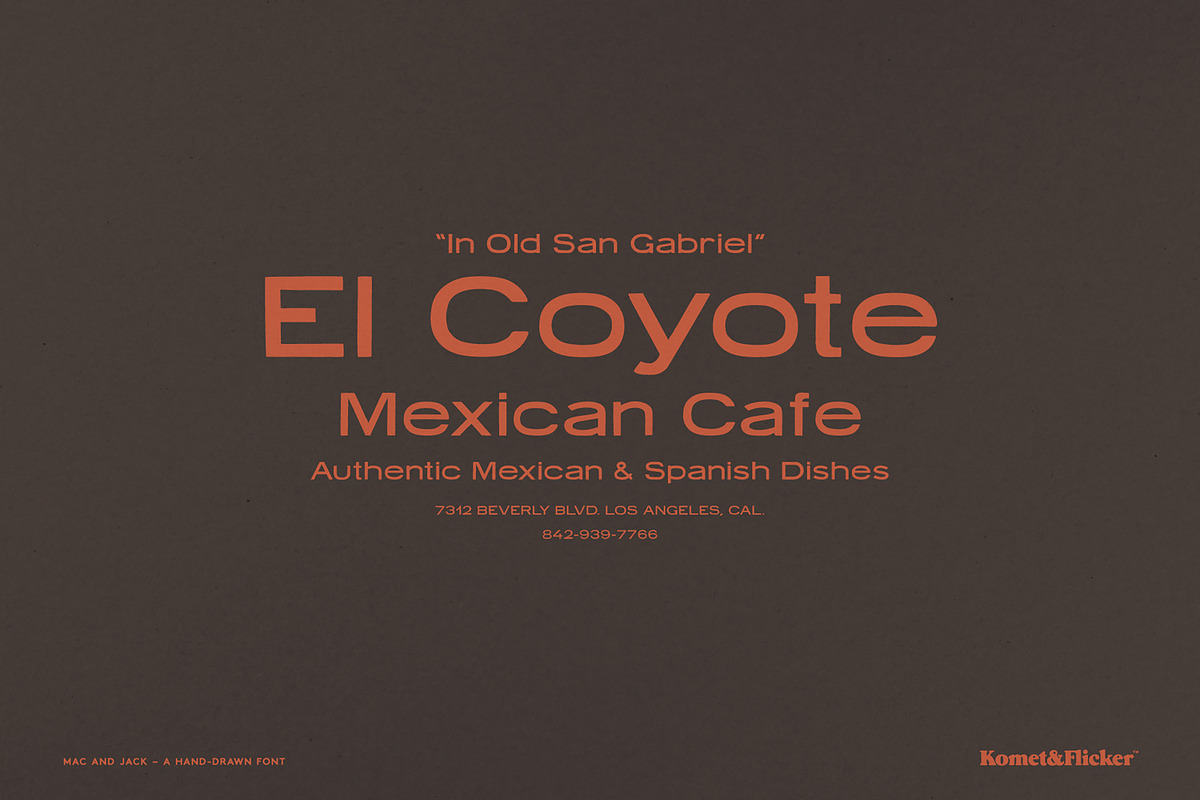Mac and Jack, a Sans Serif Font by Komet & Flicker (Photo 9 of 13)