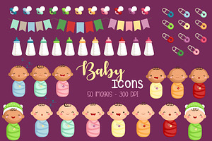 Cute Babies Newborn Clipart