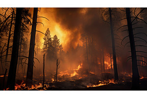 flames smoke light ai generated, a Nature Photo by pikepicture