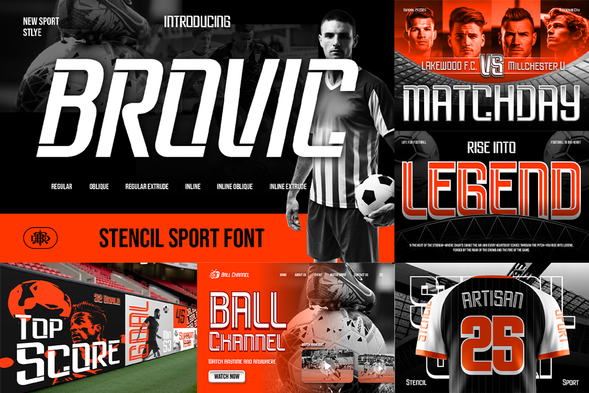 Athletic Essential Font Bundle, a Slab Serif Font by Burntilldead (Photo 2 of 6)