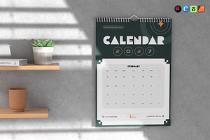 2027 Wall Calendar Template, a Stationery Template by NorthPeak