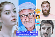 Whit Oil Paint, an Action Add-On by MRI STUDIO (Thumbnail 1 of 15)
