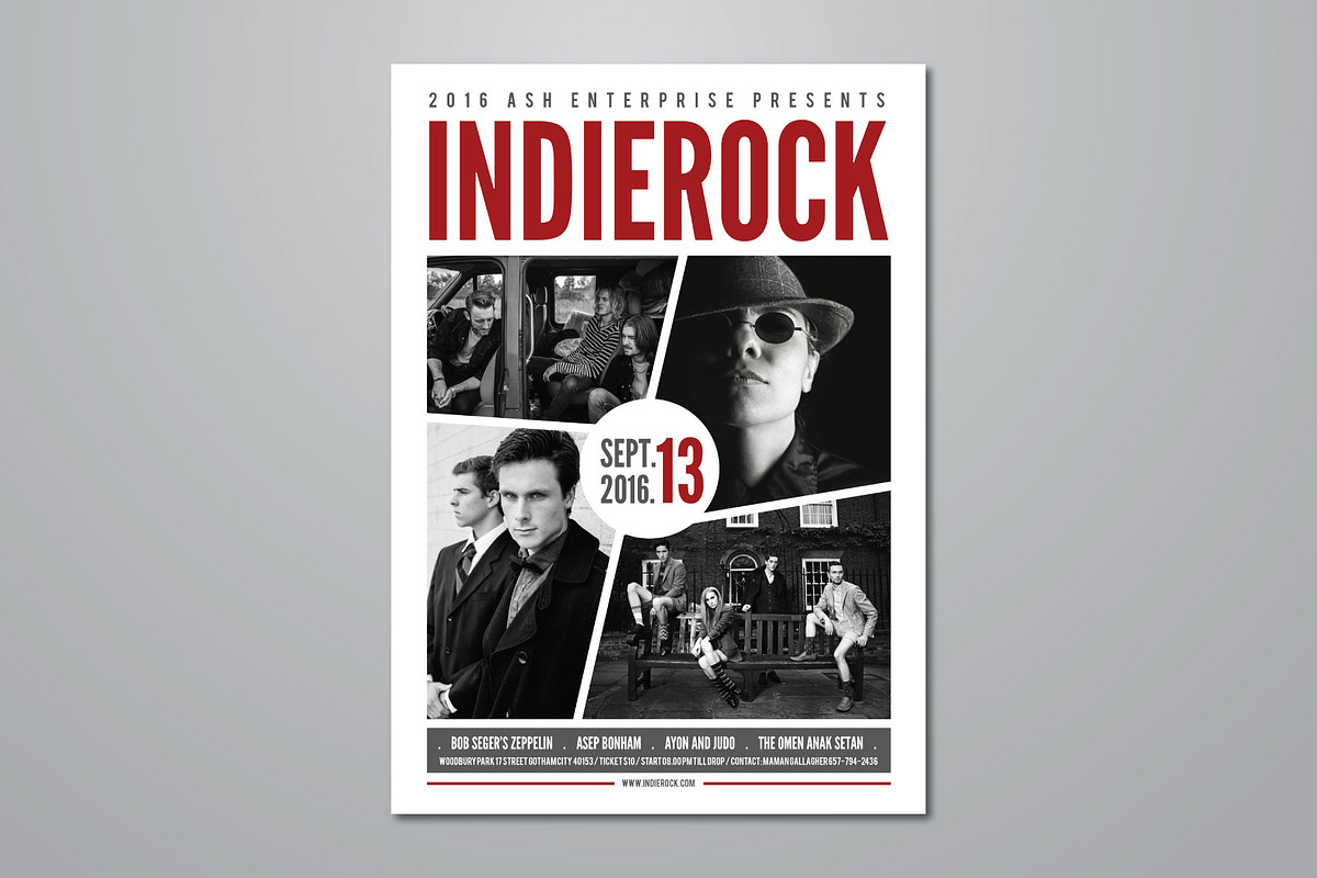 Indie Rock Live Music Flyer, a Flyer Template by ashenterprise (Photo 1 of 2)