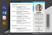 Clean Modern Resume Set, a Resume Template by graphicforest (Thumbnail 4 of 5)