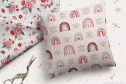 Boho Valentine's Day pattern clipart, a Food Illustration by Cozy pattern shop (Thumbnail 8 of 9)