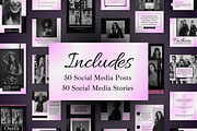 100 Fashion Templates Canva, a Templates & Theme by TemplateCastleStore (Thumbnail 3 of 10)