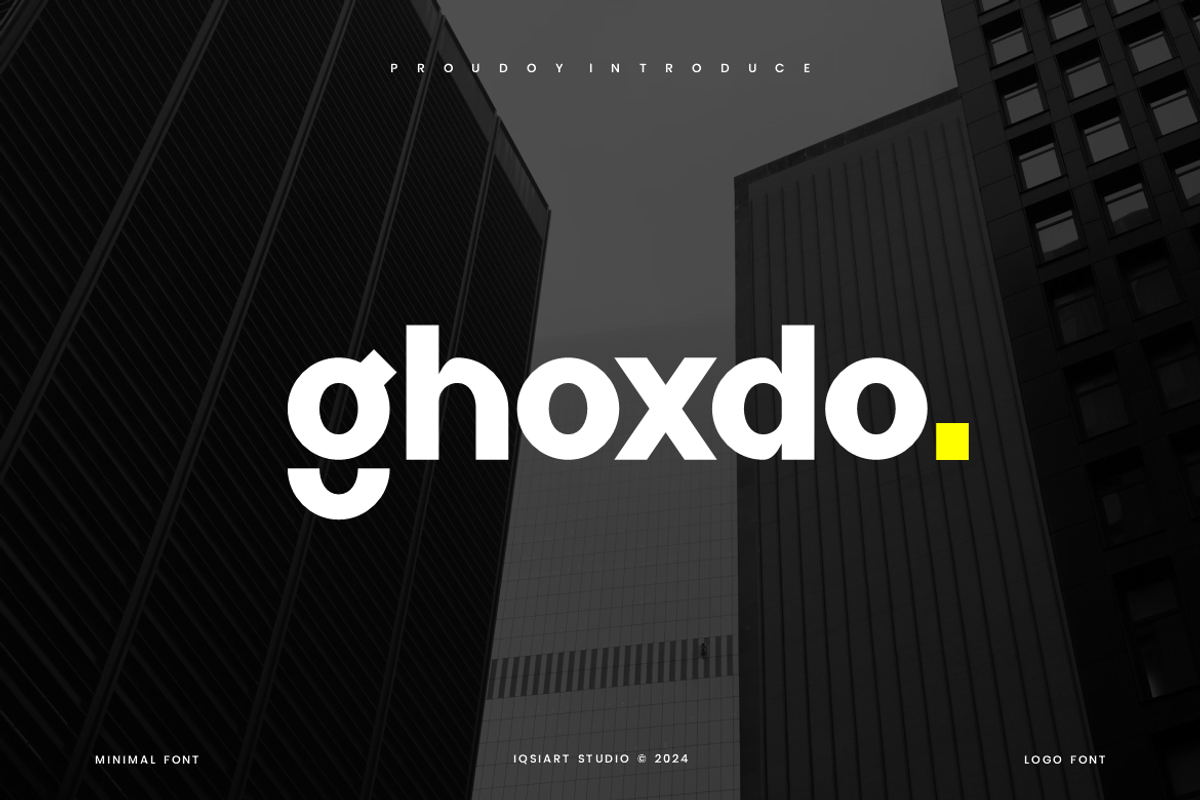 Ghoxdo - Modern Sans Font, a Sans Serif Font by Iqsiart Studio (Photo 1 of 6)