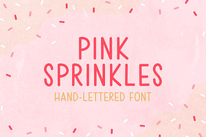 Pink Sprinkles Handwritten Font, a Sans Serif Font by One Twenty Studio