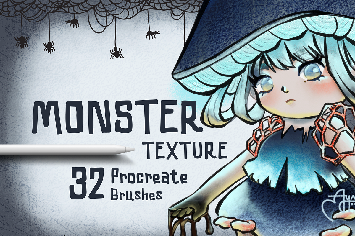 32 Monster texture Procreate brushes, a Brush Add-On by ProcreateiBox (Photo 1 of 10)