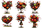 Valentine's Flowers Clipart, an Illustration by Pixels.Craft (Thumbnail 5 of 5)