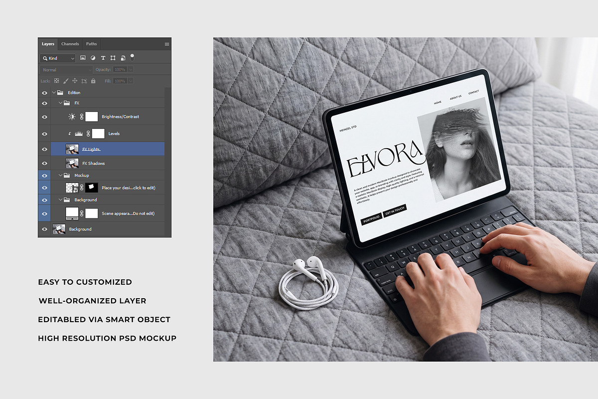 Elvora - iPad Device Mockup Bundle, an iPad Mockup by Heinzel Std Mockup (Photo 3 of 14)