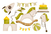 Hand Drawn Baby Toys. Toy Horse, an Object Graphic by the_myro (Thumbnail 1 of 4)