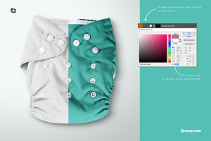 Reusable Cotton Diaper Mockup