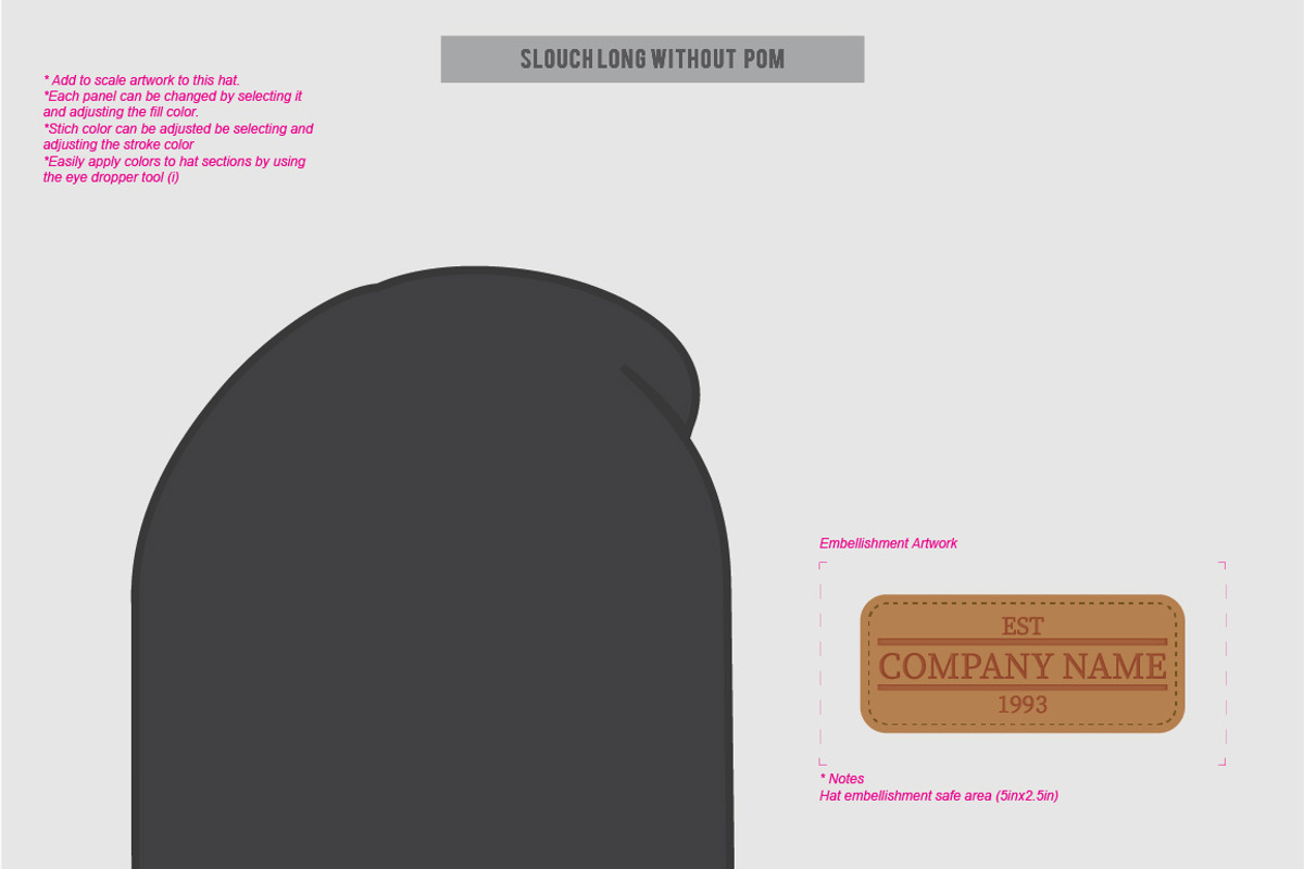Hat Template - Beanies, a Hat Mockup by Template Haven (Photo 7 of 12)