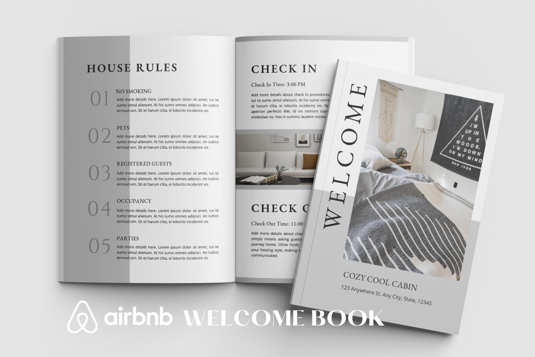 Airbnb Welcome Book Template, a Magazine Template by ShopRShop