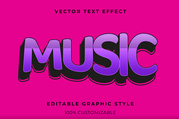 Rounded 3D Gradient Text Effect preview 3