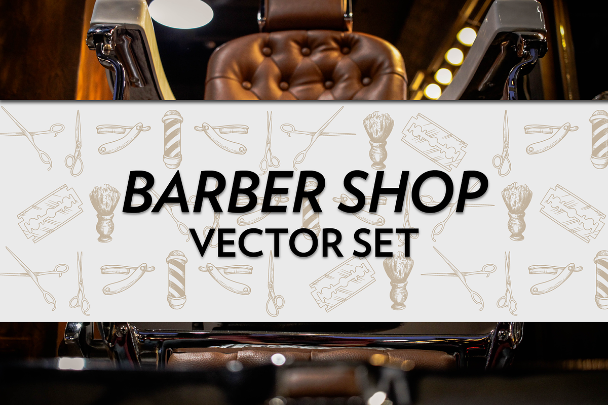 Barber Shop Vector Set, an Illustration by Inkwell Supply Co (Photo 1 of 7)