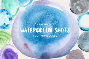 Watercolor Spots Vol 4: More Cools