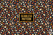 Fall Dark Ditsy Florals Pattern, a Pattern Graphic by Creative Store (Thumbnail 4 of 5)
