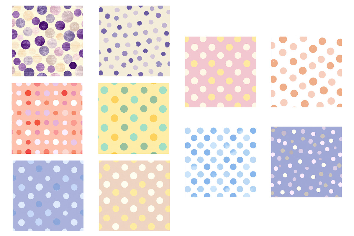 Pastel pink polka dot Pattern, an Illustration by Designworld (Photo 2 of 4)