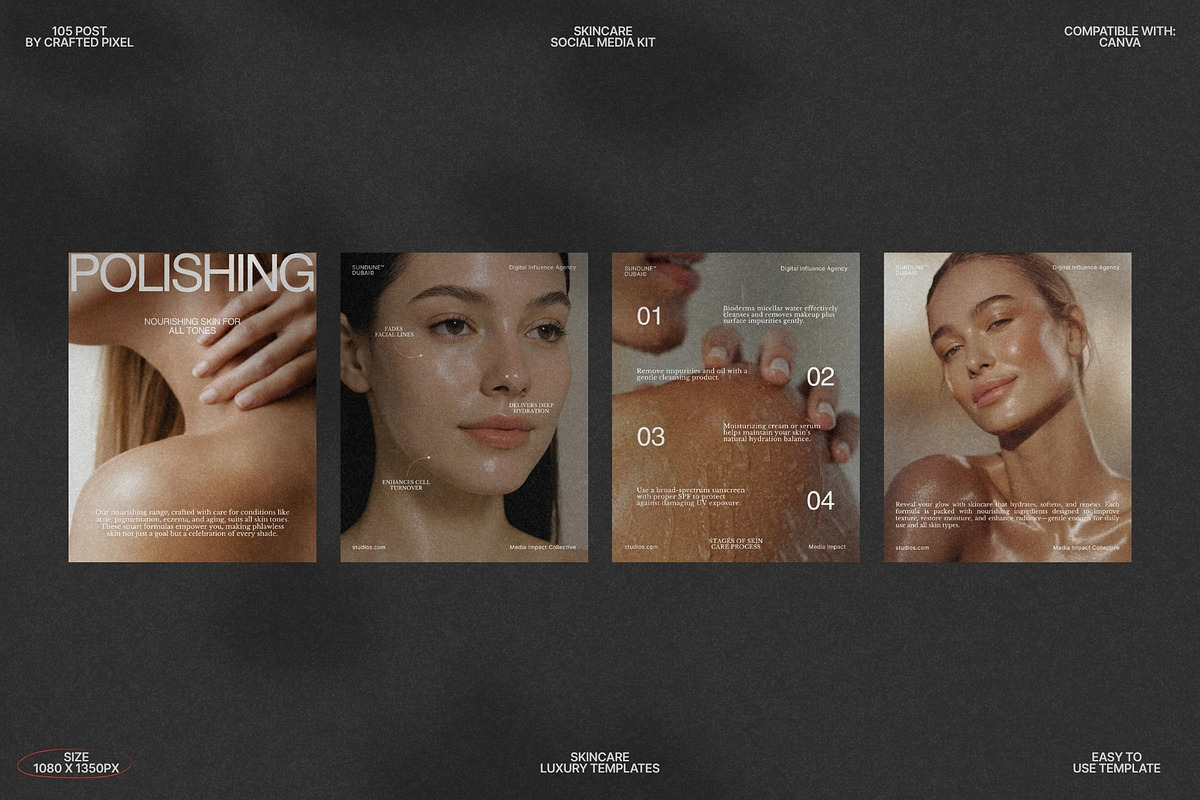 Canva Post Templates for Skincare preview 6
