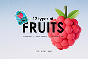 FRUITS, a Food & Drink 3D Model by K.SweeTheArt (Thumbnail 1 of 7)