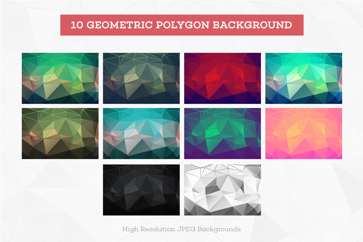 10 Polygon Background V.3, a Texture Graphic by Intenseartisan