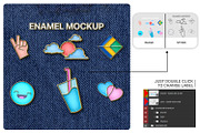 Metallic Enamel Pin Badge PSD Mockup, a Merchandise Mockup by Ram Studio LLC (Thumbnail 4 of 5)