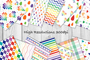 Rainbow Digital Paper Pack, a Pattern Graphic by lindoet23 (Thumbnail 2 of 4)